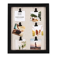 photo collage frame with 6 clips 10in x 12in