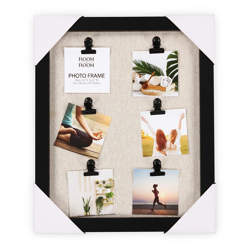 photo collage frame with 6 clips 10in x 12in
