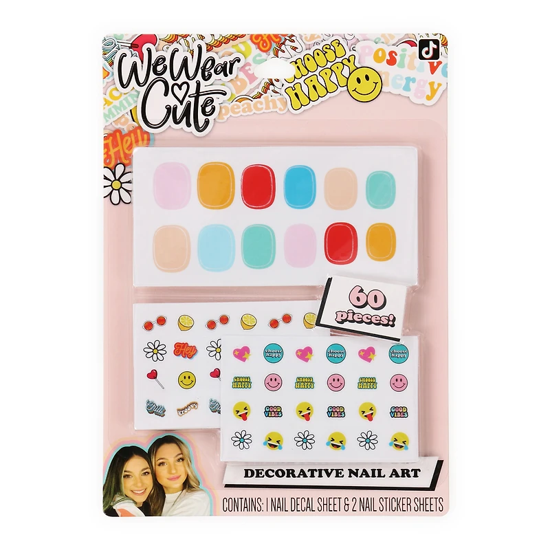 we wear cute™ 'choose happy' nail art decals & stickers 60-piece set