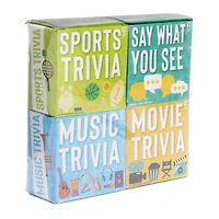 4 in 1 trivia game cards set