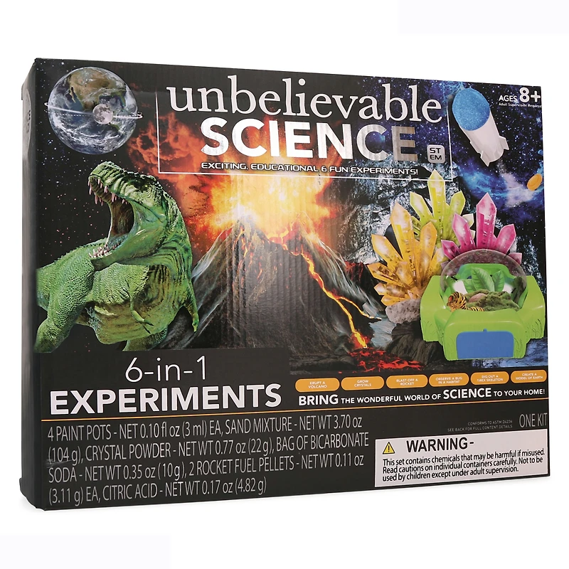 unbelievable science 6-in-1 experiments STEM kit