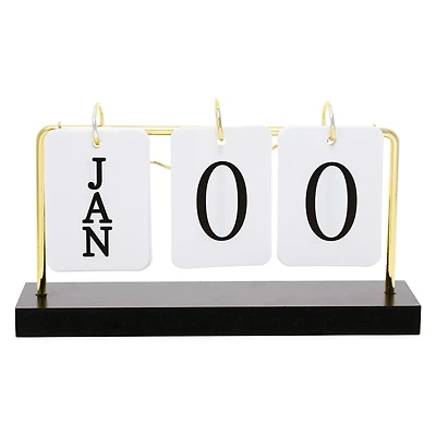 reusable gold flip calendar