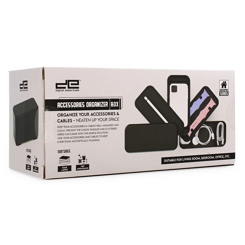 black cable bento box tech accessories organizer