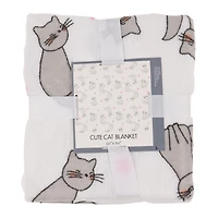 cute cat & dog blanket 50in x 60in