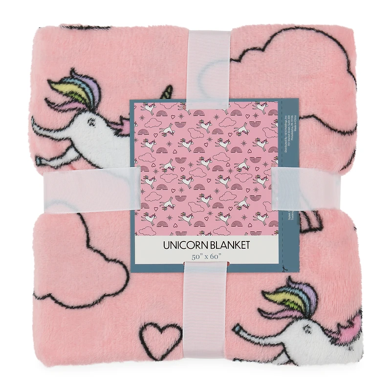 sketch unicorn blanket 50in x 60in