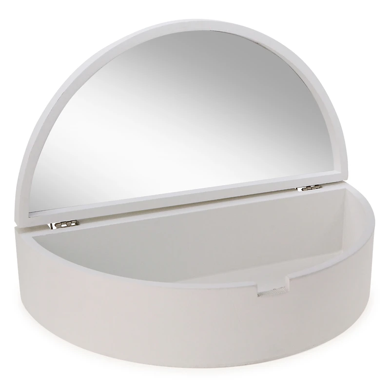 flip top wall shelf with mirror & storage 11.6in x 6.7in