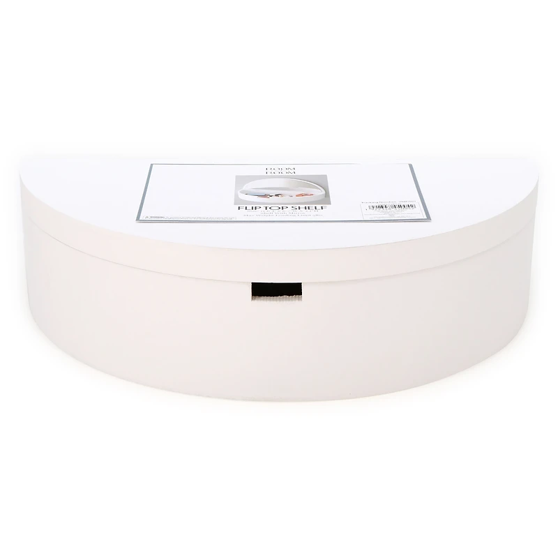 flip top wall shelf with mirror & storage 11.6in x 6.7in