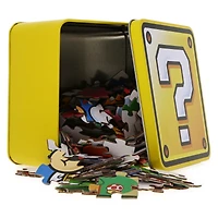 super mario™ question block puzzle tin with 250-piece jigsaw