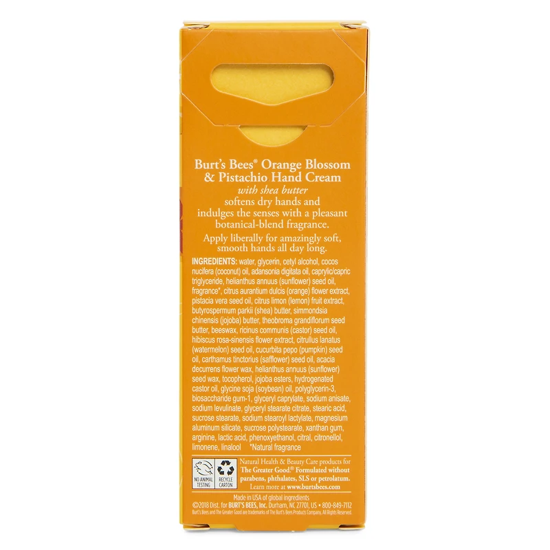 burt's bees® orange blossom & pistachio hand cream with shea butter 1oz