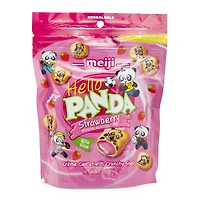 meiji® hello panda creme center with crunchy shell snack 7oz bag -  strawberry