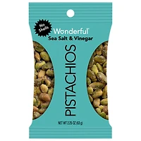 wonderful® sea salt & vinegar pistachios no shells 2.25oz