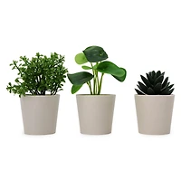3-pack mini faux house plants