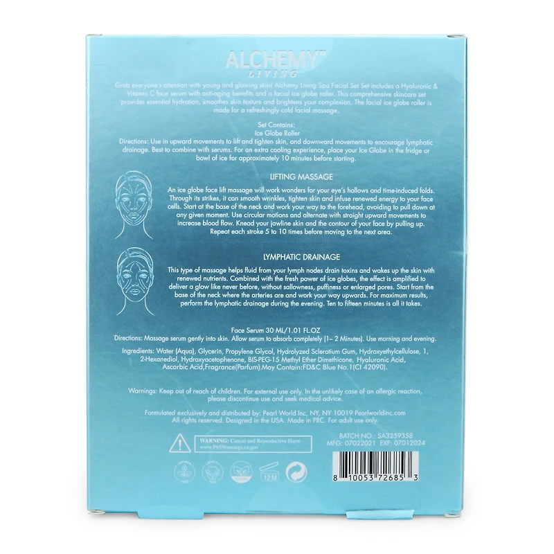alchemy living™ spa facial set with serum