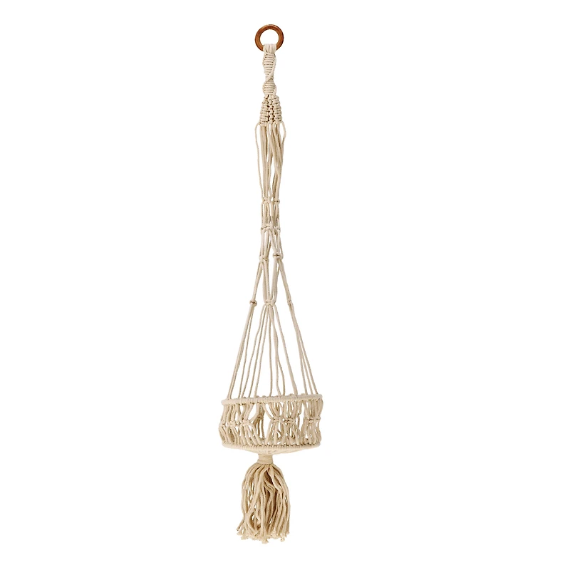 hanging macrame plant holder 32in