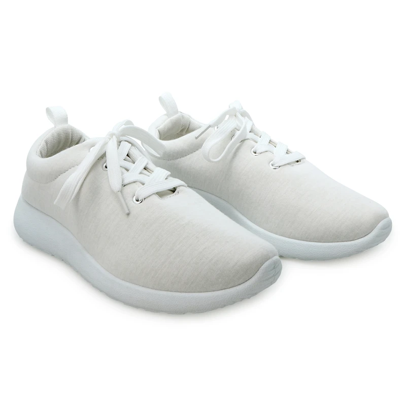 Ladies Black Jersey Fabric Sneakers