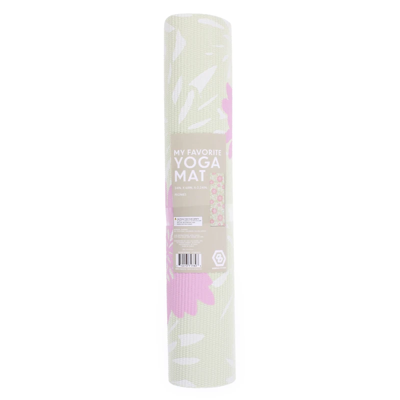 series-8 fitness™ peonies yoga mat 68in x 24in