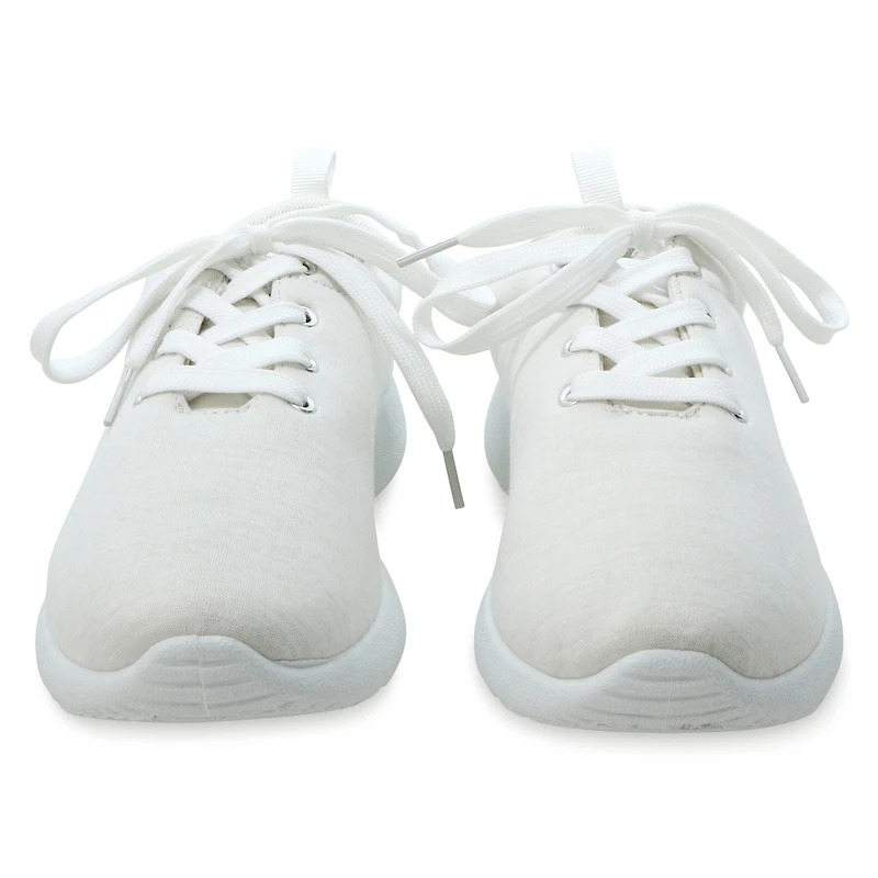 Ladies Black Jersey Fabric Sneakers