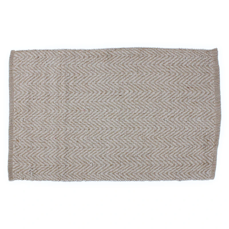 black cotton & jute throw rug 2ft x 3ft