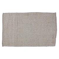 black cotton & jute throw rug 2ft x 3ft