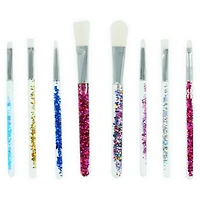 art paint brush set with glitter handles 8-piece
