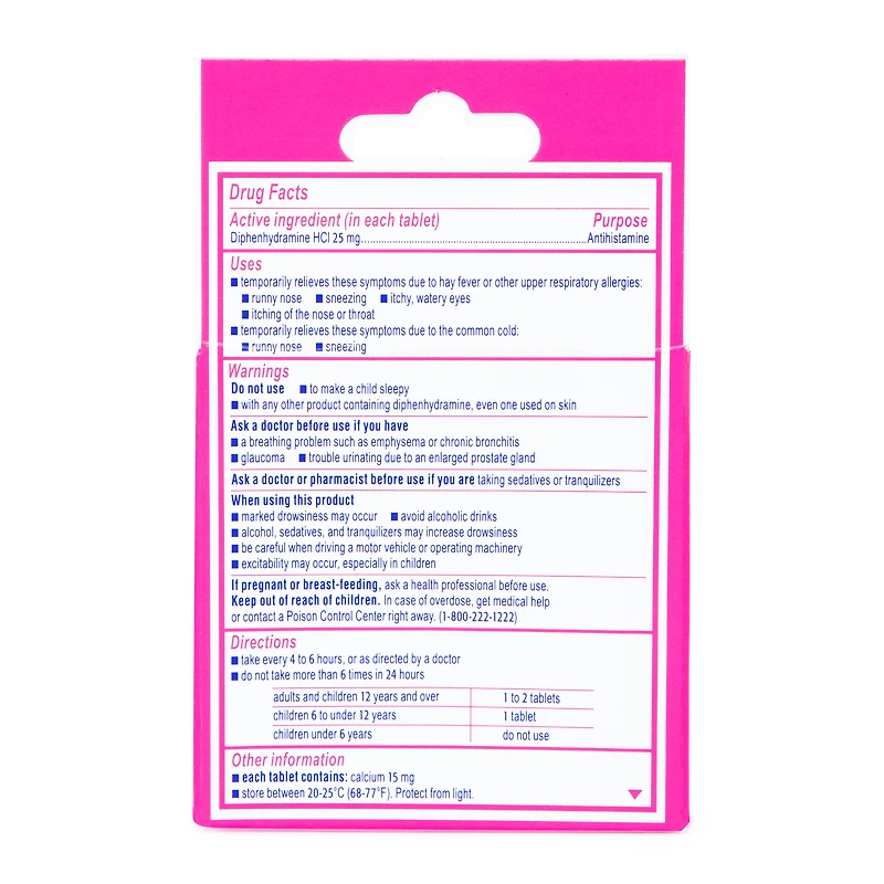 benadryl® allergy go packs™ 8 tablets
