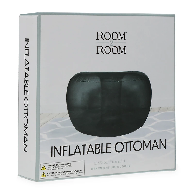 inflatable ottoman 20.5in x 11in