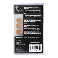 pretty woman faux nails 24-piece with glue - pink with silver tips