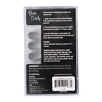 pretty woman faux nails 24-piece with glue - gold & gray