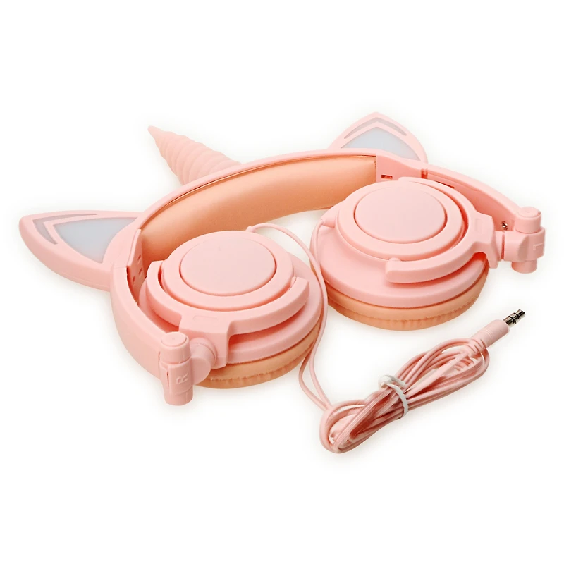 LED light up headphones - unicorn/cat