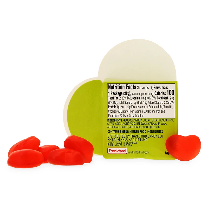 valentine avocado plush & candy gift set