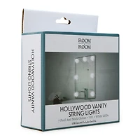 hollywood vanity LED globe string lights 7ft, usb-powered