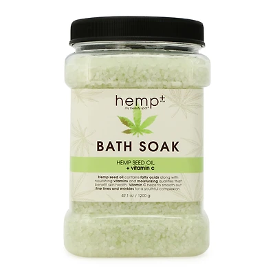 hemp+ bath soak with hemp oil & vitamin C 42oz
