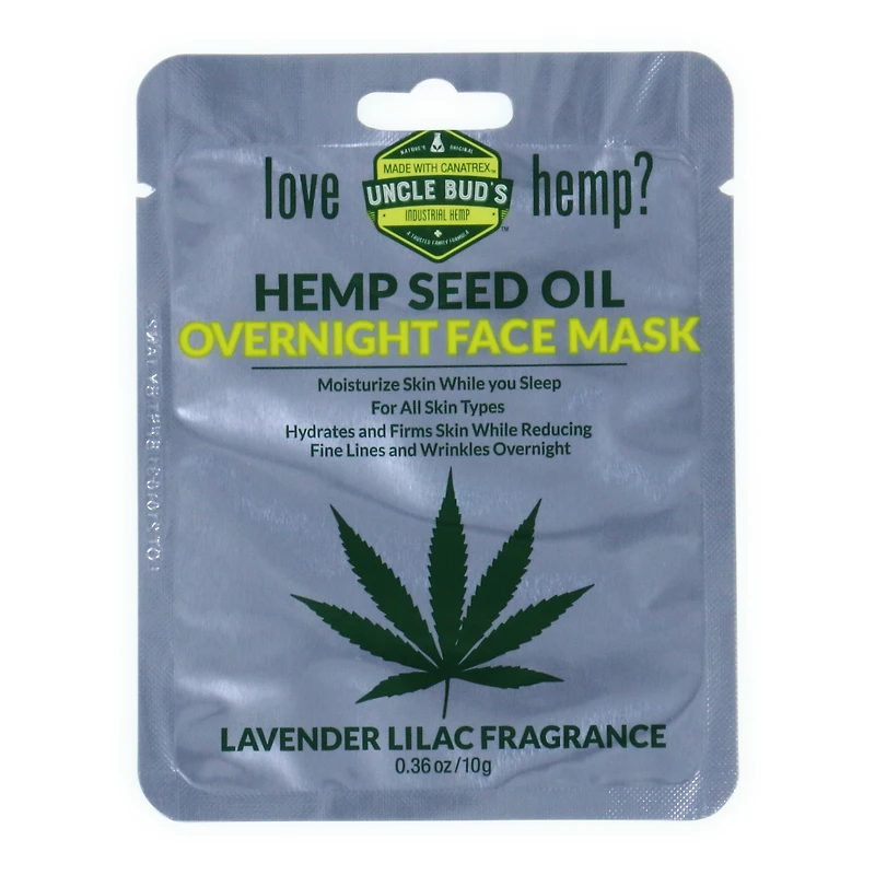 uncle bud's® hemp seed oil overnight face mask