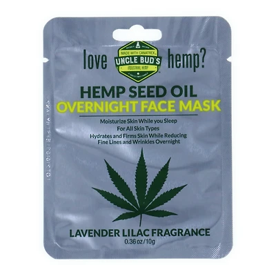 uncle bud's® hemp seed oil overnight face mask