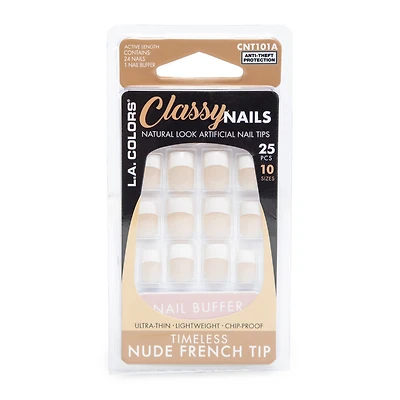 l.a. colors® nude french tip artificial nail tips 25-piece nail kit