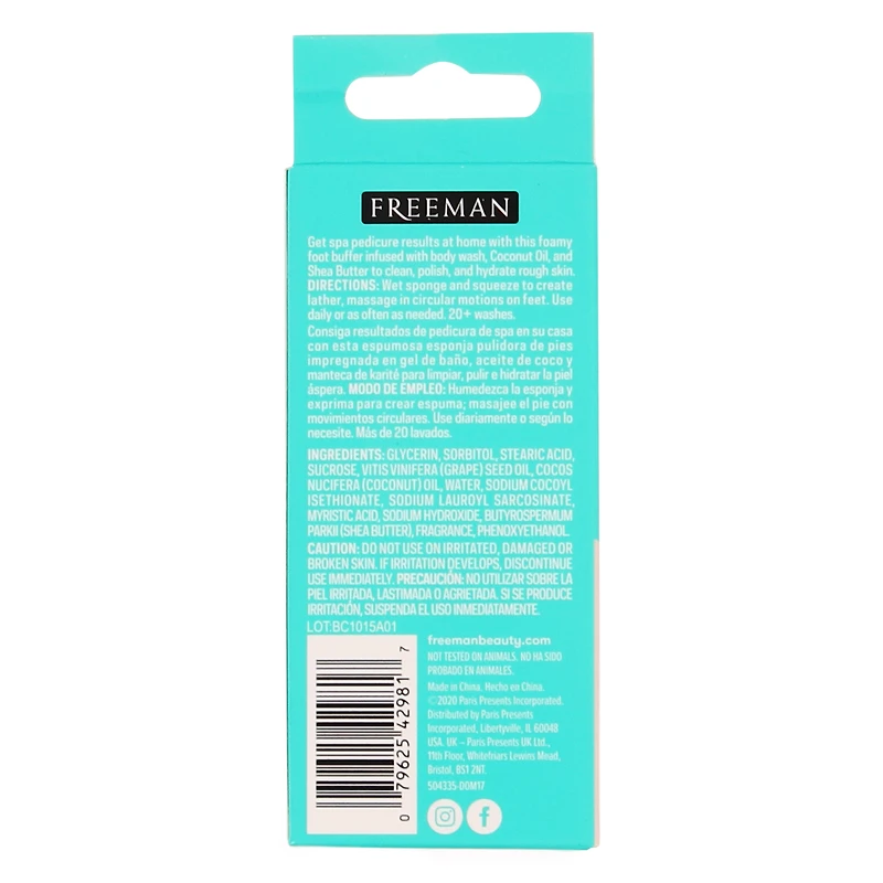 freeman® flirty feet foamy foot buffer