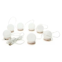 hollywood vanity LED globe string lights 7ft, usb-powered