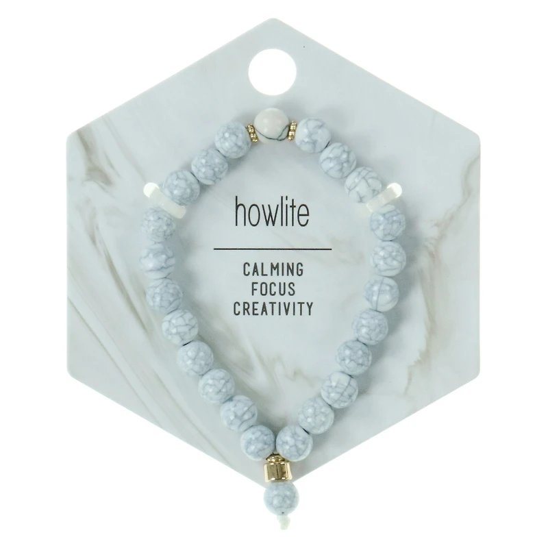 Howlite-Style Bead Bracelet