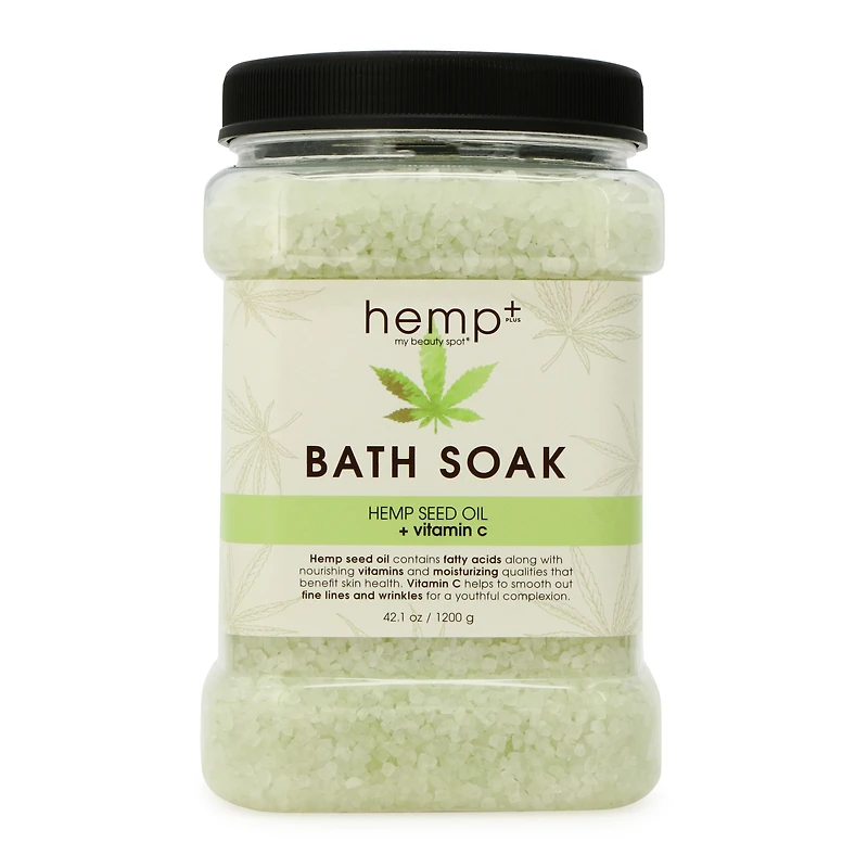 hemp+ bath soak with hemp oil & vitamin C 42oz