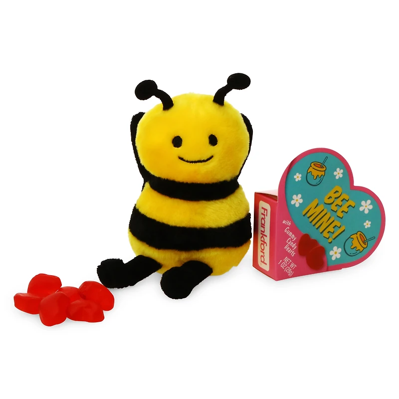 valentine's bee mine plush bumblebee & candy gift