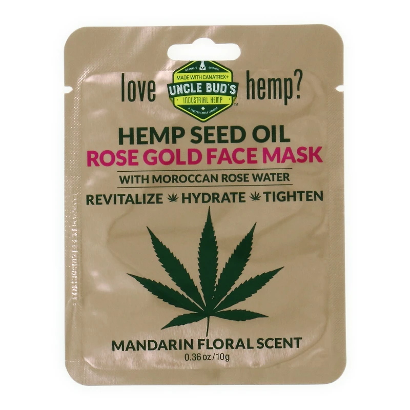 uncle bud's® hemp seed oil rose gold face mask