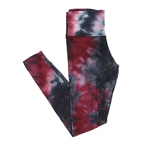 wine tie dye active leggings