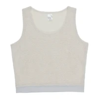 cream cozy teddy cropped cami - medium