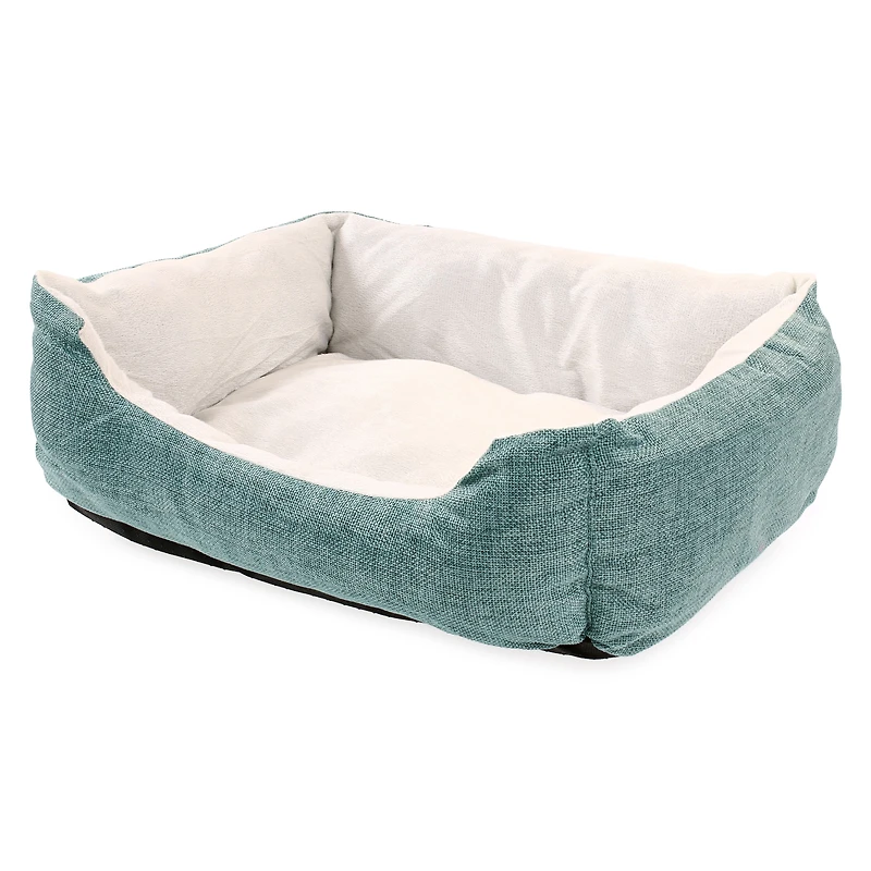 soft burlap pet cuddler bed 20in x 14in