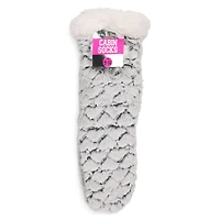 Faux Fur Cabin Socks, 1 Pair