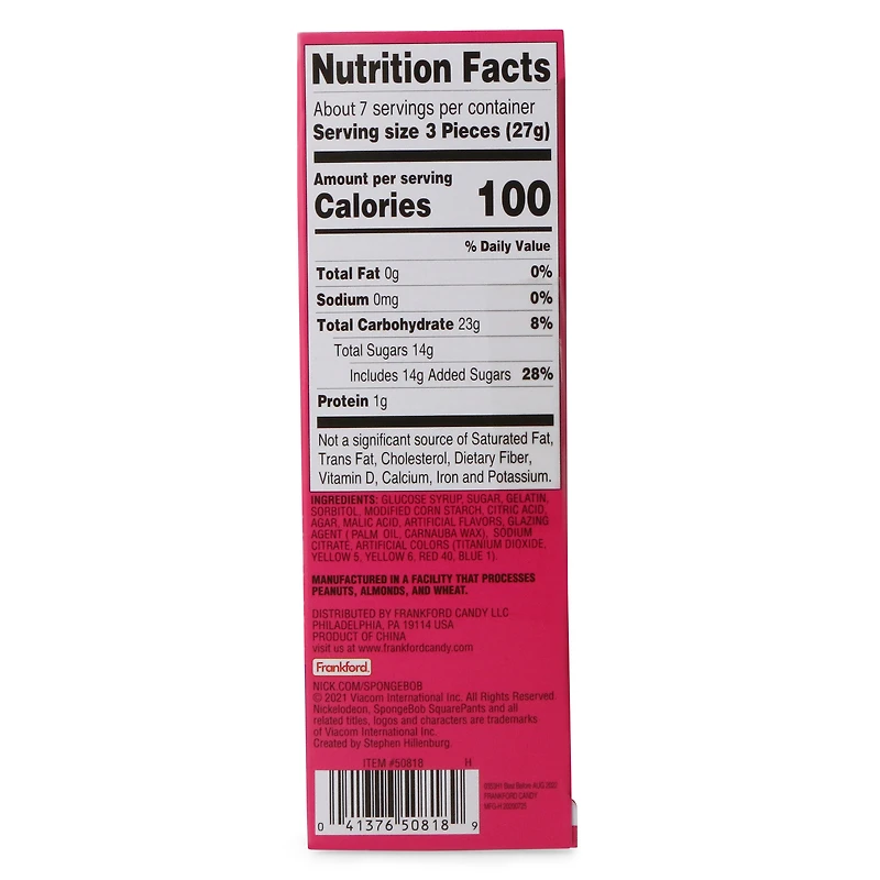 valentine heart-shaped krabby patties™ friendship exchange gummy candy 22-count