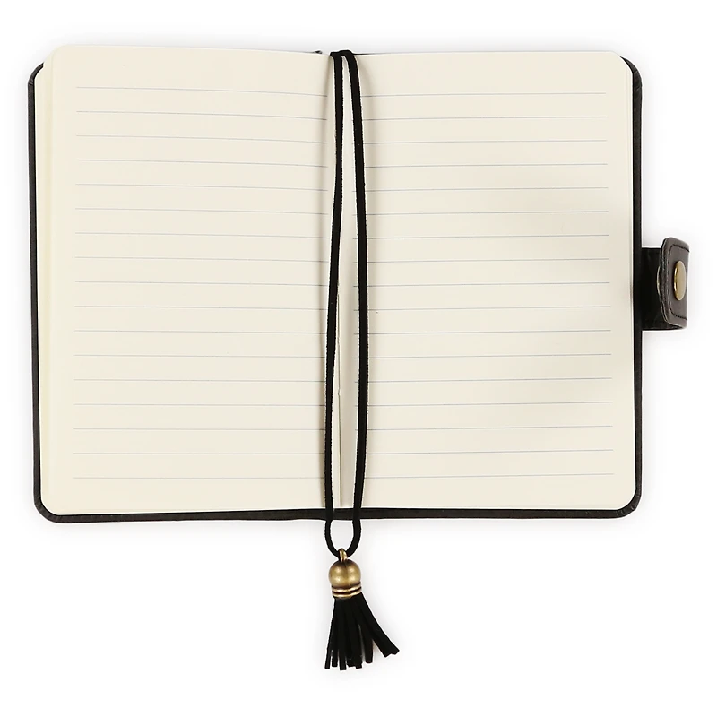 mini suede journal w/ clasp 7.5in