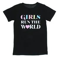 juniors 'girls run the world' graphic tee
