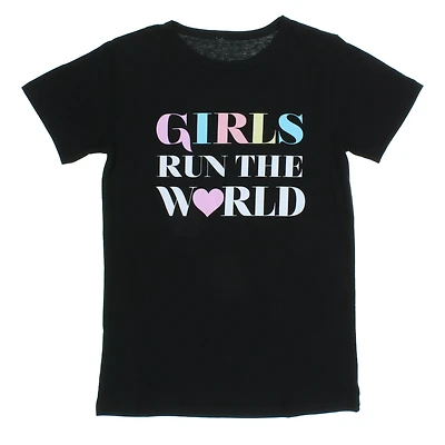 juniors 'girls run the world' graphic tee