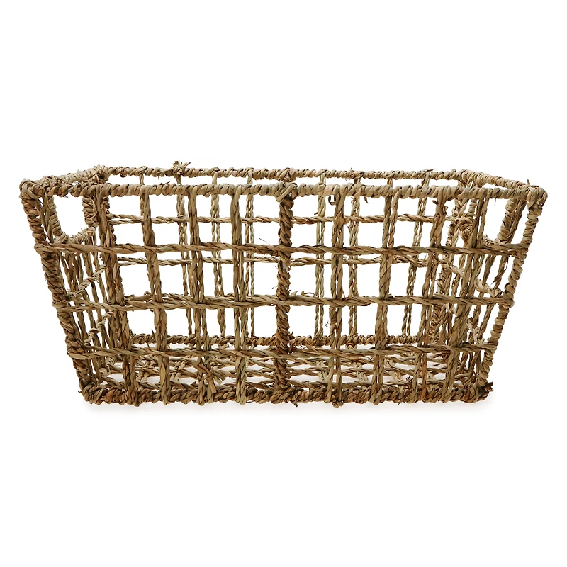 natural woven storage basket 12in x 8in